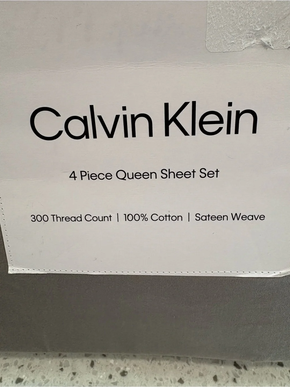 NEW Calvin Klein 4-Piece Queen Sheet Set - Medium Gray